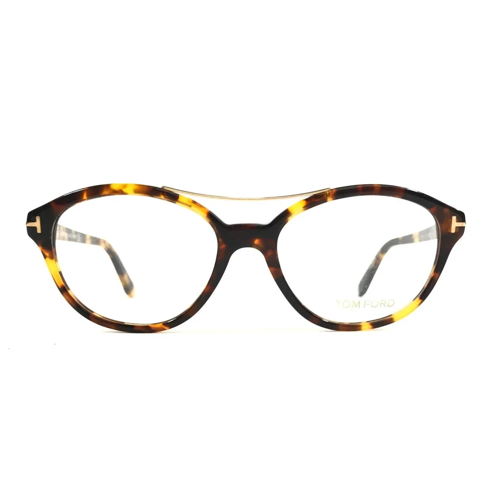 Tom Ford Eyeglasses Frames TF5412 056 Blonde Tortoise Oval Full Rim 52-17-140